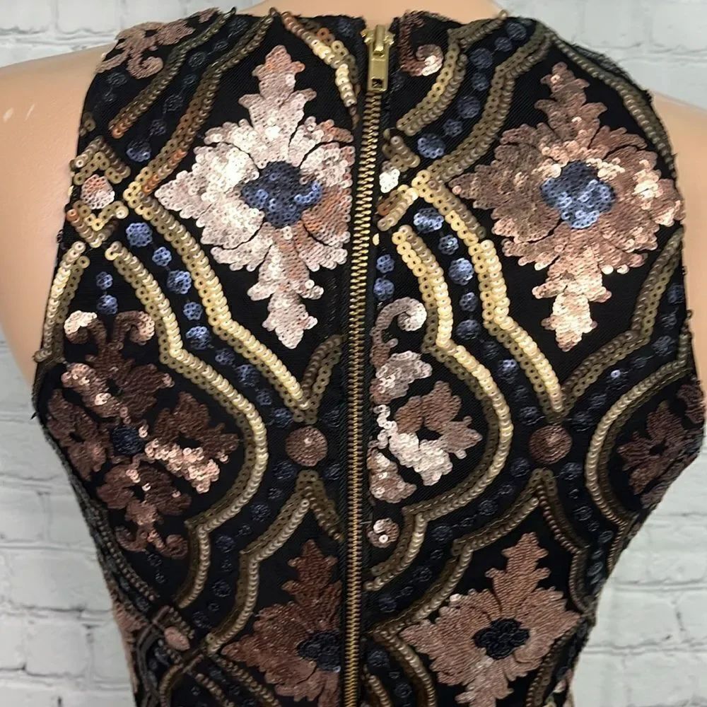 Alexia Admor Sleeveless Metallic colors Sequin Dress XS - Picture 5 of 6